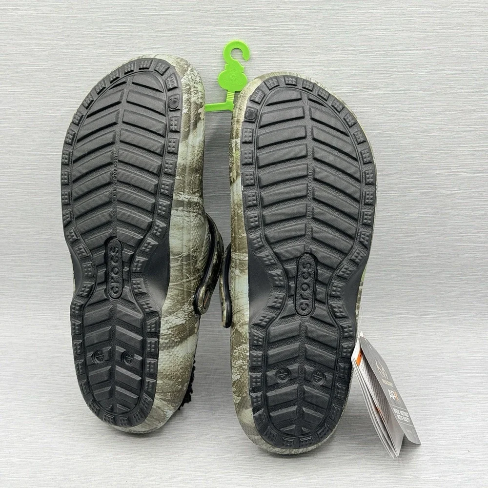 Crocs Realtree APX Men's 10 Fleece Lined Classic Clogs Camo Hunting New